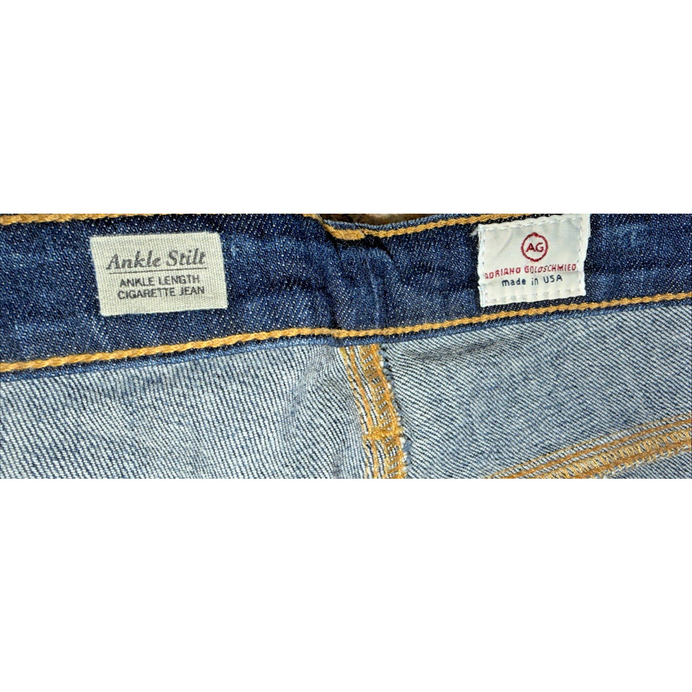 AG Adriano Goldschmied Ankle Stilt Low Rise Cigarette Jeans 4/27R - Picture 2 of 9